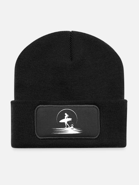 Surferin - Recycelte Patch Beanie - Schwarz