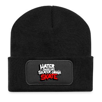 Skate - Recycelte Patch Beanie - Schwarz - Vorne