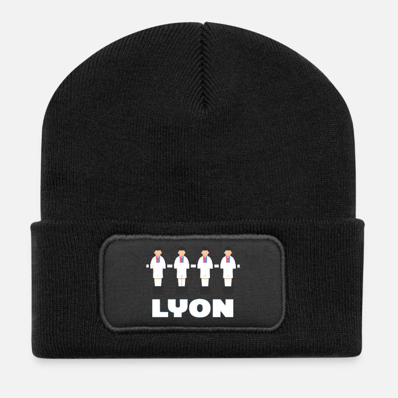 Lyon - Beanie recyclé à patch - noir