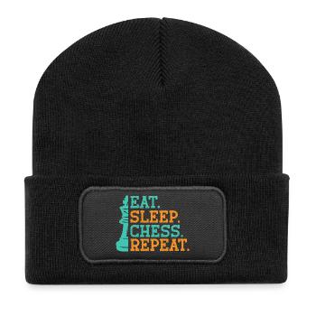 Chess King Gift Chess Sport Chess Master - Recycled Patch Beanie - black - Front