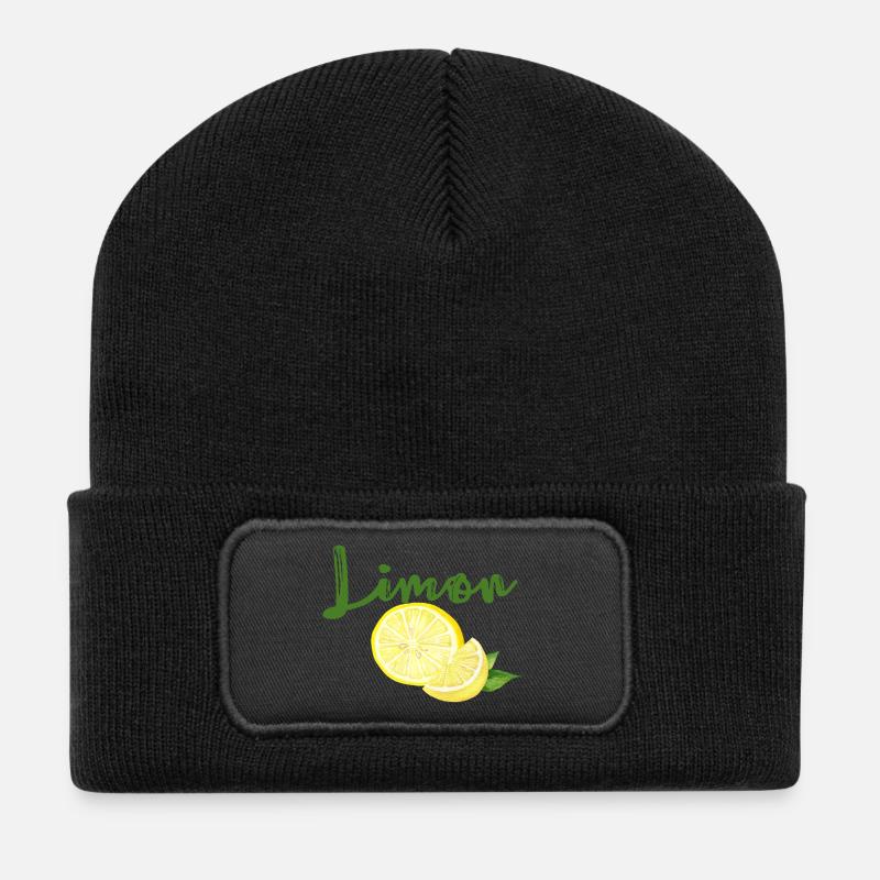 Limon - Recycelte Patch Beanie - Schwarz