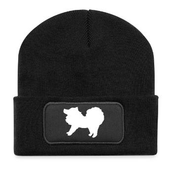 Spitz weiß - Recycelte Patch Beanie - Schwarz - Vorne