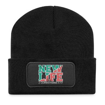 NOUVELLE VIE Verset biblique Proverbe - Beanie recyclé à patch - noir - Devant
