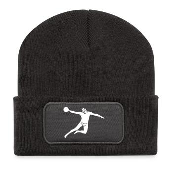 Wasserball Powerwurf - Recycelte Patch Beanie - Dunkelgrau - Vorne