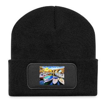 Vallon des Auffes Marseille - Beanie recyclé à patch - noir - Devant