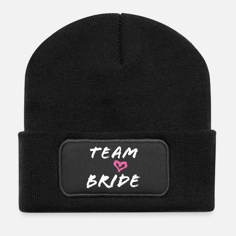 team bride - Recycelte Patch Beanie - Schwarz