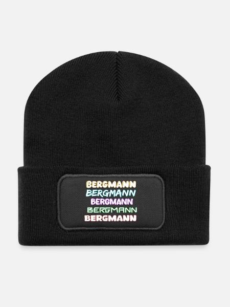Job Bergmann - Recycelte Patch Beanie - Schwarz