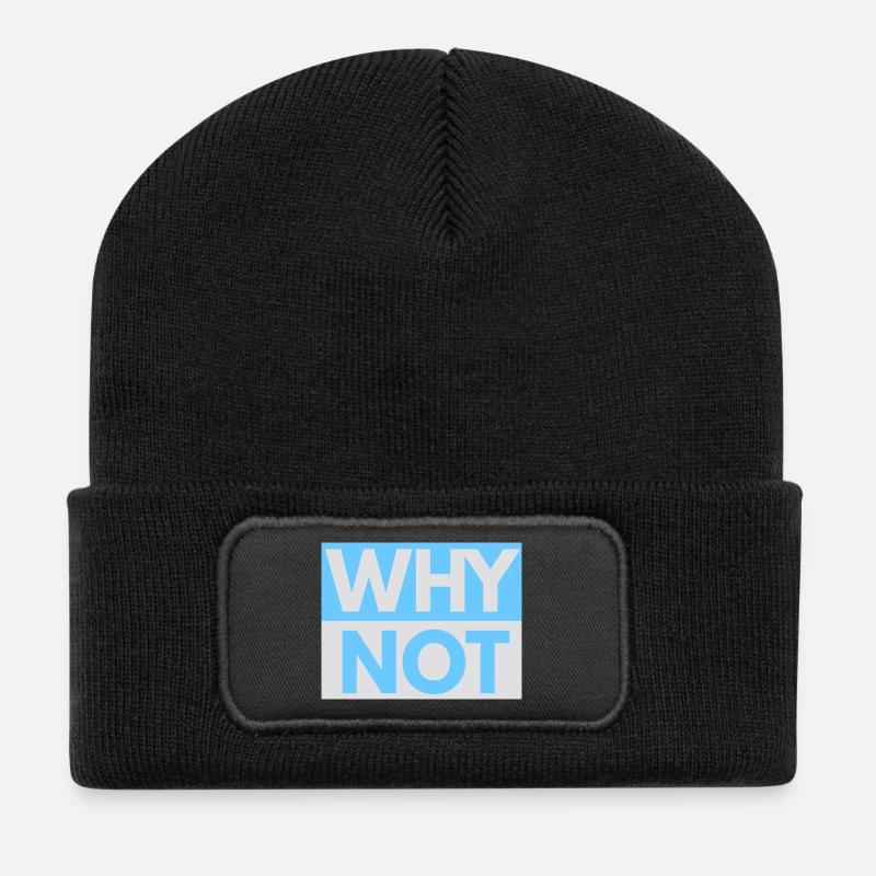 Warum nicht Impressum - Recycelte Patch Beanie - Schwarz