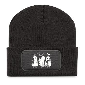 Halloween Cat Lovers - Recycled Patch Beanie - dark grey - Front