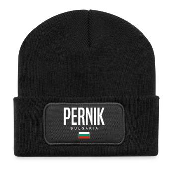 Pernik Bulgarie - Beanie recyclé à patch - noir - Devant
