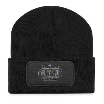 Dessin du Musée archéologique national d'Athènes - Beanie recyclé à patch - noir - Devant