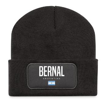 Bernal Argentine Argentin - Beanie recyclé à patch - charbon - Devant