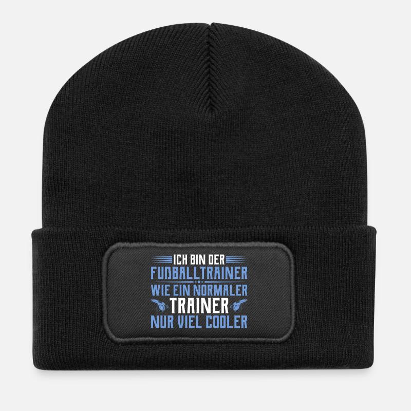 Fußballtrainer - Cooler als ein normaler Trainer - Recycelte Patch Beanie - Schwarz