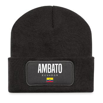 Ambato Équateur Équatoriens - Beanie recyclé à patch - charbon - Devant