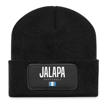 Jalapa Guatemala Guatemalteken - Recycelte Patch Beanie - Schwarz - Vorne