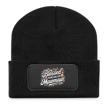 to be Called Mawmaw Floral Design - Recycled Patch Beanie - black - Front