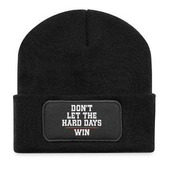 Dont Let The Hard Days Win - Recycled Patch Beanie - black - Front