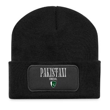 Originaire du Pakistan, j’adore le Pakistan - Beanie recyclé à patch - noir - Devant