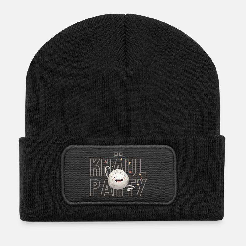 Fête de la boule de laine - Beanie recyclé à patch - noir