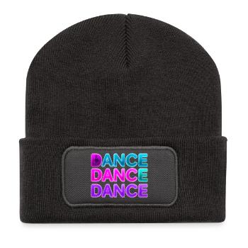DANCE DANCE DANCE – Neon 80s mit Boxen - Recycelte Patch Beanie - Dunkelgrau - Vorne