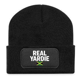 Real Yardie Jamaican Flag Tee - Recycled Patch Beanie - black - Front