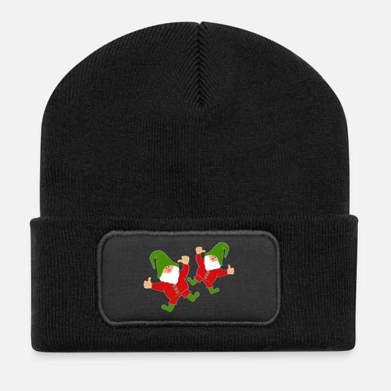Wichtel - Recycelte Patch Beanie - Schwarz