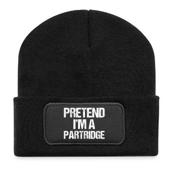 Costume d’Halloween de faire semblant d’être une perdrix paresseuse - Beanie recyclé à patch - noir - Devant