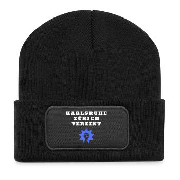 Karlsruhe Zurich unie - Beanie recyclé à patch - noir - Devant