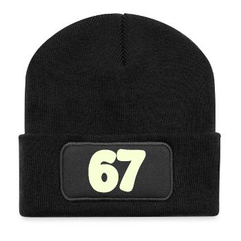 67 - Recycled Patch Beanie - black - Front