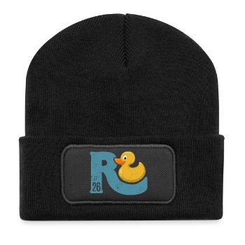 Ente Rente 2026 - Ruhestand - Pension - Recycelte Patch Beanie - Schwarz - Vorne