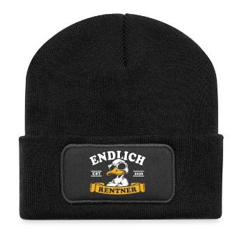 Cartoon Pension 2026 - Retraite - Pension - Beanie recyclé à patch - noir - Devant