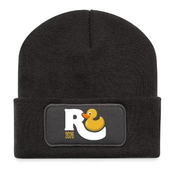 Gummy Duck Pension 2026 - Retirement - Pension - Recycled Patch Beanie - dark grey - Front