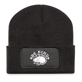 BE KIND - Recycled Patch Beanie - dark grey - Front