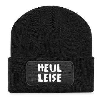 Heul Leise - Recycelte Patch Beanie - Schwarz - Vorne