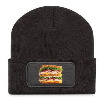 Sandwich - Recycelte Patch Beanie - Dunkelgrau - Vorne