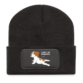 Late risers Monday morning morning grouches - Recycled Patch Beanie - dark grey - Front