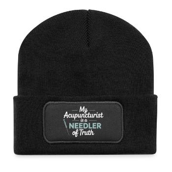 Praticien certifié en MTC Compétence Experte en Diagnostic - Beanie recyclé à patch - noir - Devant