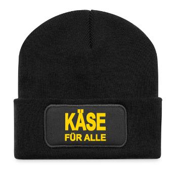 Fromage - Beanie recyclé à patch - noir - Devant
