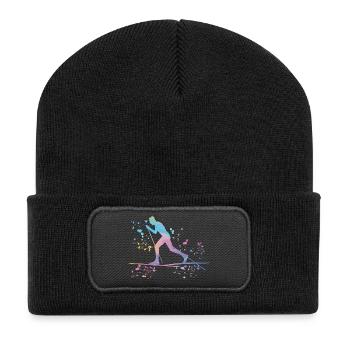 Ski de fond Ski de fond - Beanie recyclé à patch - noir - Devant