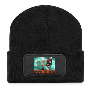 MTB Bike - Recycled Patch Beanie - black - Front