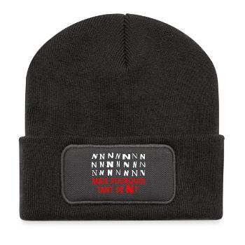 Why so many N's? - Recycled Patch Beanie - dark grey - Front