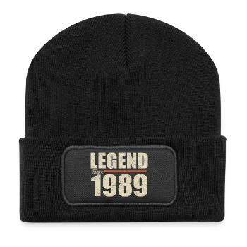 Anniversaire 1989 | Légende depuis 1989 - Beanie recyclé à patch - noir - Devant
