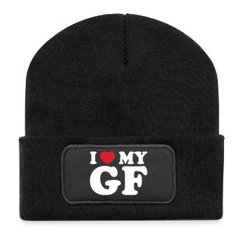 I Heart MY GE - Beanie recyclé à patch - noir - Devant