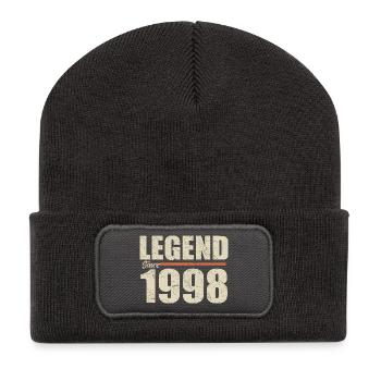 Anniversaire 1998 | Légende depuis 1998 - Beanie recyclé à patch - charbon - Devant