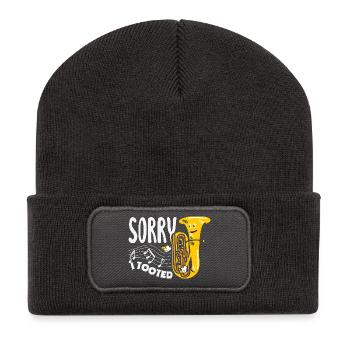Vintage Euphonium Spieler - Recycelte Patch Beanie - Dunkelgrau - Vorne