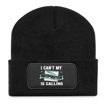 Poetry Slam Tintenspiration Slam-poesie - Recycelte Patch Beanie - Schwarz - Vorne