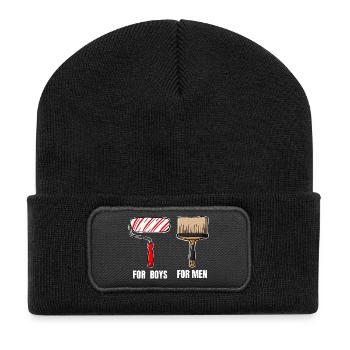 Peindre, c’est une affaire sérieuse - Beanie recyclé à patch - noir - Devant