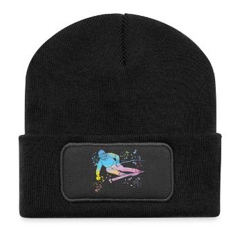 Alpine skiing Winter sports Nordic skiing - Recycled Patch Beanie - black - Front