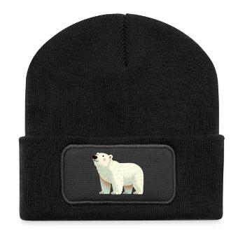 Polar bear - Recycled Patch Beanie - black - Front