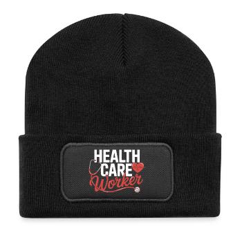 Healthcare Professional Emblem - Recycled Patch Beanie - black - Front